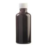 50ML Black Glass Aromatherapy Bottle With Screw Cap - White 18 410