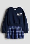 2-PIECE Sweatshirt And Skirt Set - Dark Blue Blvd