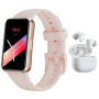 Pink Smartwatch & Wireless Earphones Gift Set For All Ages