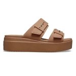 Crocs Brooklyn Lyn Buckle Low Wdg - Latte - 8