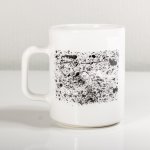 Salvatore Moustache Mug - Gloss White Splatter