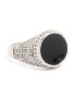 Mens Waterproof Stainless Steel Black Enamel Tag Pendant Necklace