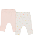 2 Pack Baby Cotton Leggings - 6 12 Mths Pink