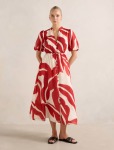 Sophie Puff Sleeve Midi Dress - 20 Nusa Leaf
