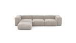 Four Module Chaise Sofa - Cord Velours - Platinum - 314CM X 199CM