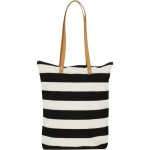 Clicks Straw Beach Bag White & Black