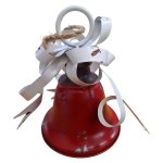 Metal Red Liberty Bell With Bows 20CM