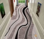 80CM By 200CM - Modern 3D Geometric Design Area Rug A4 With Smte Keyring