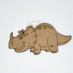 Wood Cute Triceratops
