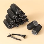 24PCS SET Hair Curlers Rollers Set 12PCS Hair Rollers Self Grip Holding Curlers With 12PCS Duckbill Clips For Long Medium Short