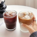 1PC Coffee Cup With Straw And Lid Portable Glass Cup For Outdoor Summer