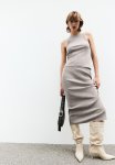 Ribbed Pencil Skirt - Grey Washed
