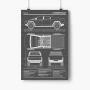 Zenladen Tesla Cybertruck Vertical Poster Prints - 12X18 No Frame - Car Wall Decor Picture Car Auto Poster Poster From Picture G