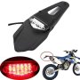 Ediors Rear Fender LED Brake Tail Light Lamp W/ Bracket For Off-road Motorcycle Motocross Dirt Bike Clear Lens