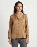 Polo Molly Ls Revere Camel Blouse - 38 XL Brown
