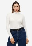 Polo-neck Top - White