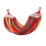 Canvas Hammock With Wooden Ends Hanging Ropes And Clips 200 X 100CM