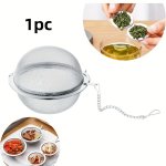 1PC 304 Stainless Steel Seasoning Filter Ball Tea Filter Ball Soup Seasoning Ball With Extended Chain Hook