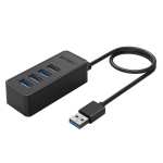 Orico 4 X USB3.0 Port Hub 30CM Black W5P-U3-030-BK-BP