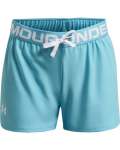 Girls' Ua Play Up Shorts - Sky Blue Ylg