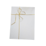 White Giftbox Gold Tissue & Ribbon Set