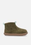PoP Candy Faux Suede Boots - Olive Green