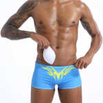 Blue Boxers With Tribal Print And Rainbow Flag
