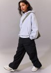 Nylon Parachute Trousers - Black