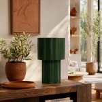 Ripple Metal Table Lamp - Black Green Yellow - Black