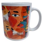 Ceramic Mug Abstract Faces 9CM