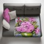 Pink Peonies In Bloom Light Weight Fleece Blanket By Stella Bruwer