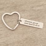 Leah Personalized Message Keyring Stainless Steel Ready In 3 Days