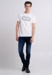 Slogan Print Tee - White