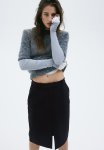 Jersey Pencil Skirt - Black