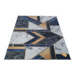 Smte 200CM By 150CM Modern 3D Geometric Design Area Rug FR14 With Smte Keyring With Keychain