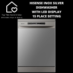 Hisense Inox Silver Dishwasher With LED Display - 15 Place Setting
