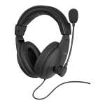 Astrum HS220 Over-ear Wired Stereo Headset With Rotating MIC - Black