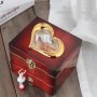 YL2047 Classic Nostalgic Music Box Dancing Girl Clockwork Simulation Eight-tonejewelry Box  Brown