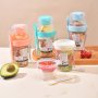 2pcs Portable Breakfast Salad Cups With Fork & Lid - Ideal For Yogurt Fruits & Vegetables - Perfect For School Office And Travel