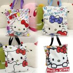 Sanrio Hello Kitty Contemporary Canvas Tote Bag - Durable And Stylish Canvas Shoulder Bag With Iconic Hello Kitty Design By Sanr