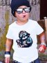 Boy's Summer Casual Short Sleeve T-Shirt - Cartoon Sloth With Sunglasses Print Cool Comfy Engaging Visuals Tee Gift