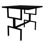 Tommy Side Table - Black Gloss Ferro Tex