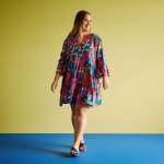 Saffron Dress - Blue Rio Floral - 44 Xxxxlarge
