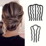 Solid Color Hair Insert Comb Twist Wavy Hair Comb Broken Hair Finishing Tools For Women And Daily Uses