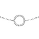 C947-C31519 - 925 Sterling Silver Cz Circle Bracelet
