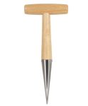 Dnuzewr Hand Dibber Stainless Steel Sow Dibbler With Wooden Handle Garden Hole Punch Dibbler Tool For Planting Flowers Tulips Tr