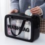 Large Capacity Waterproof Toiletry Bag - Transparent Pvc Odorless Portable Travel Organizer For Cosmetics & Accessories