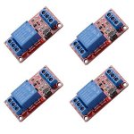 4 Pcs Dc 5V 1 Channel Relay Module Board Shield High low Level Trigger With Optocoupler