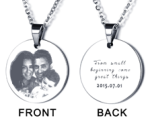 N290 - Stainless Steel Personalized Photo & Wording Necklace