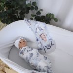 Wrap Set Swaddle Set Blue Bear Planes And Air Balloons